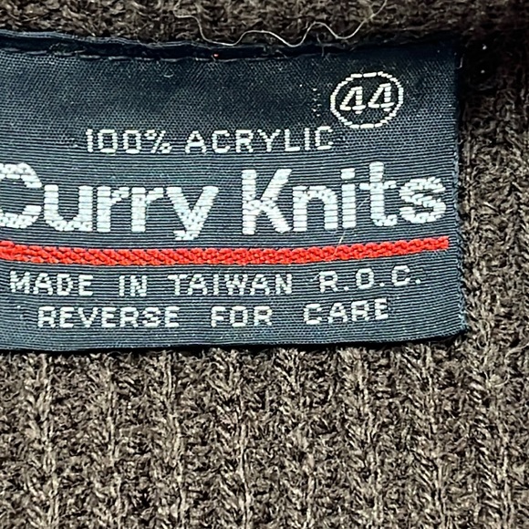 BROWN sweater vest grunge open front long knit front pockets grandpa grunge 90s - Picture 2 of 11